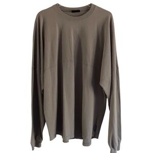 Spirit Jersey Long Sleeve Unisex Pullover Solid Gray XL